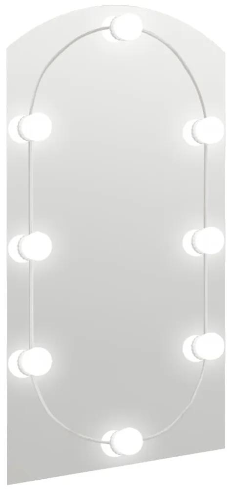 vidaXL Spiegel met LED-verlichting boog 90x45 cm glas