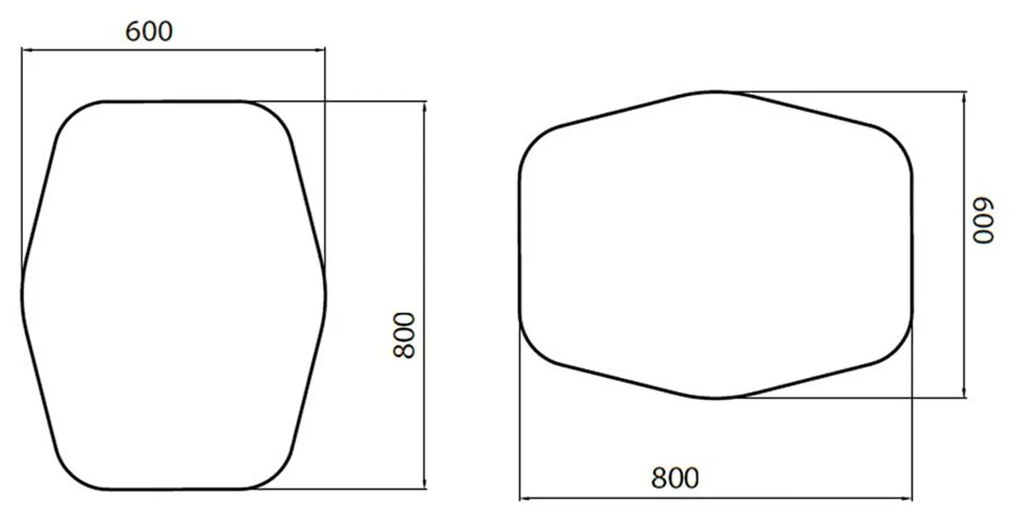 Muebles Diamond spiegel 60x80cm