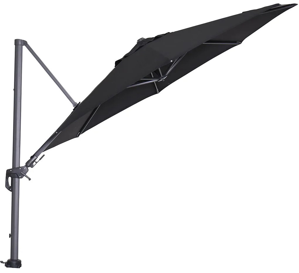 Garden Impressions Hawaii zweefparasol Ø350 cm - frame carbon black - doek zwart