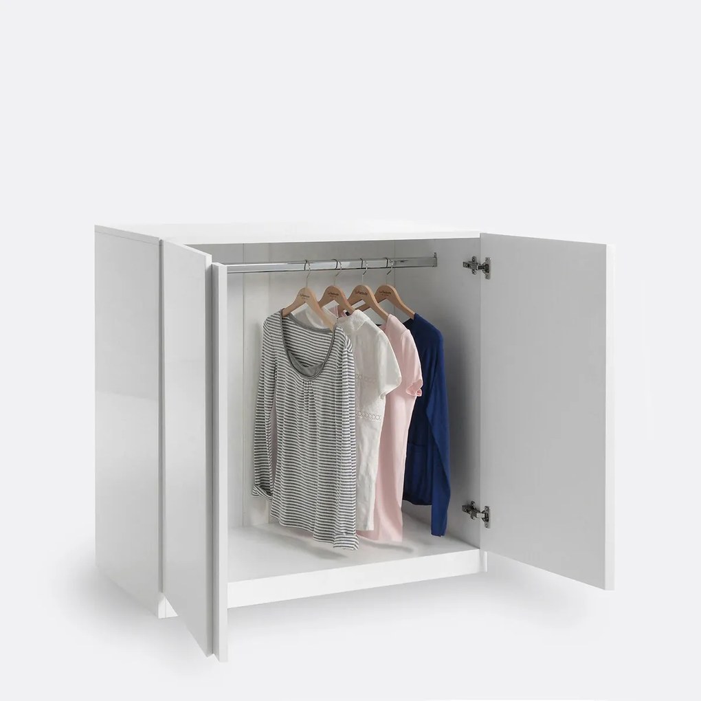 Lage kast met 2 deuren, hangkast, LEO
