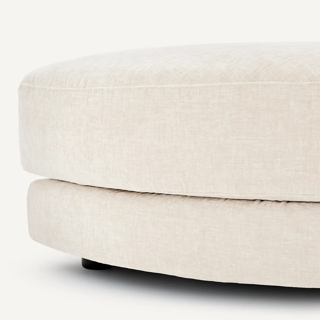 Modulaire voetensteun in chenille fluweel, TIBERIO