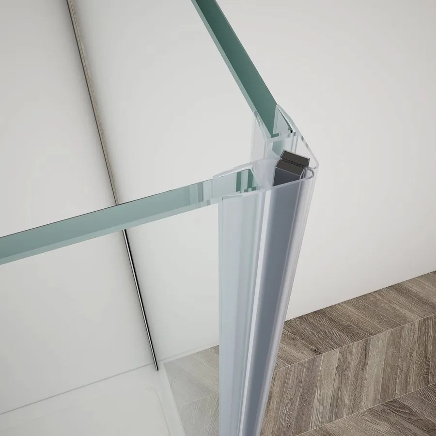 Gelco Trinity douchecabine met mat glas 120x100cm links chroom