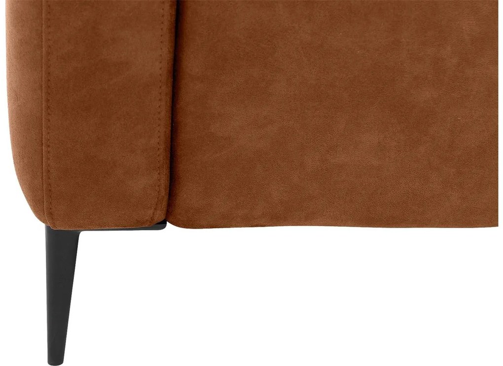 Goossens  Key West cognac, micro leer, 3-zits, modern design