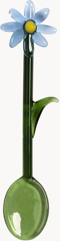 Handgemaakte lepels Flora van borosilicaatglas, 2 stuks