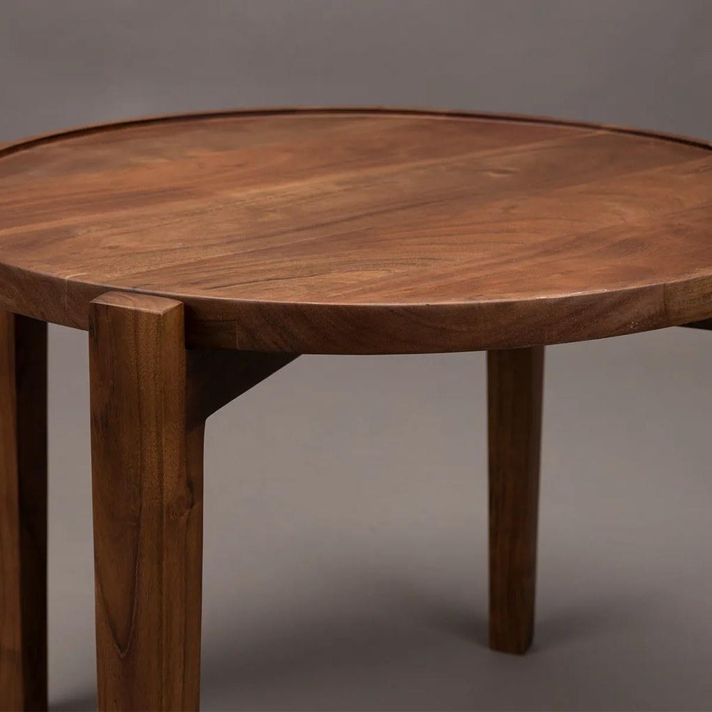 Dutchbone Shane Houten Salontafel Met Dienblad - 59 X 59cm.