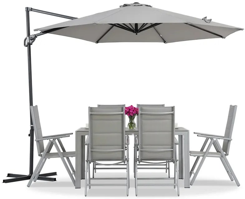 Garden Point Pesaro 3m antraciet tuinparasol