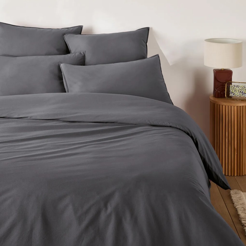 Effen dekbedovertrek in gewassen katoen, Scenario