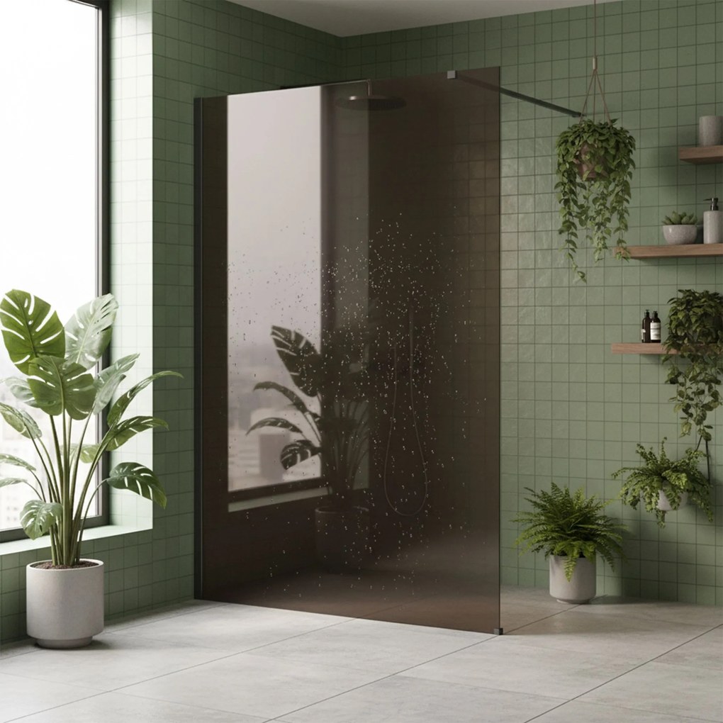 Walk-in douchewand Rea Flexi Brown / Titan 140