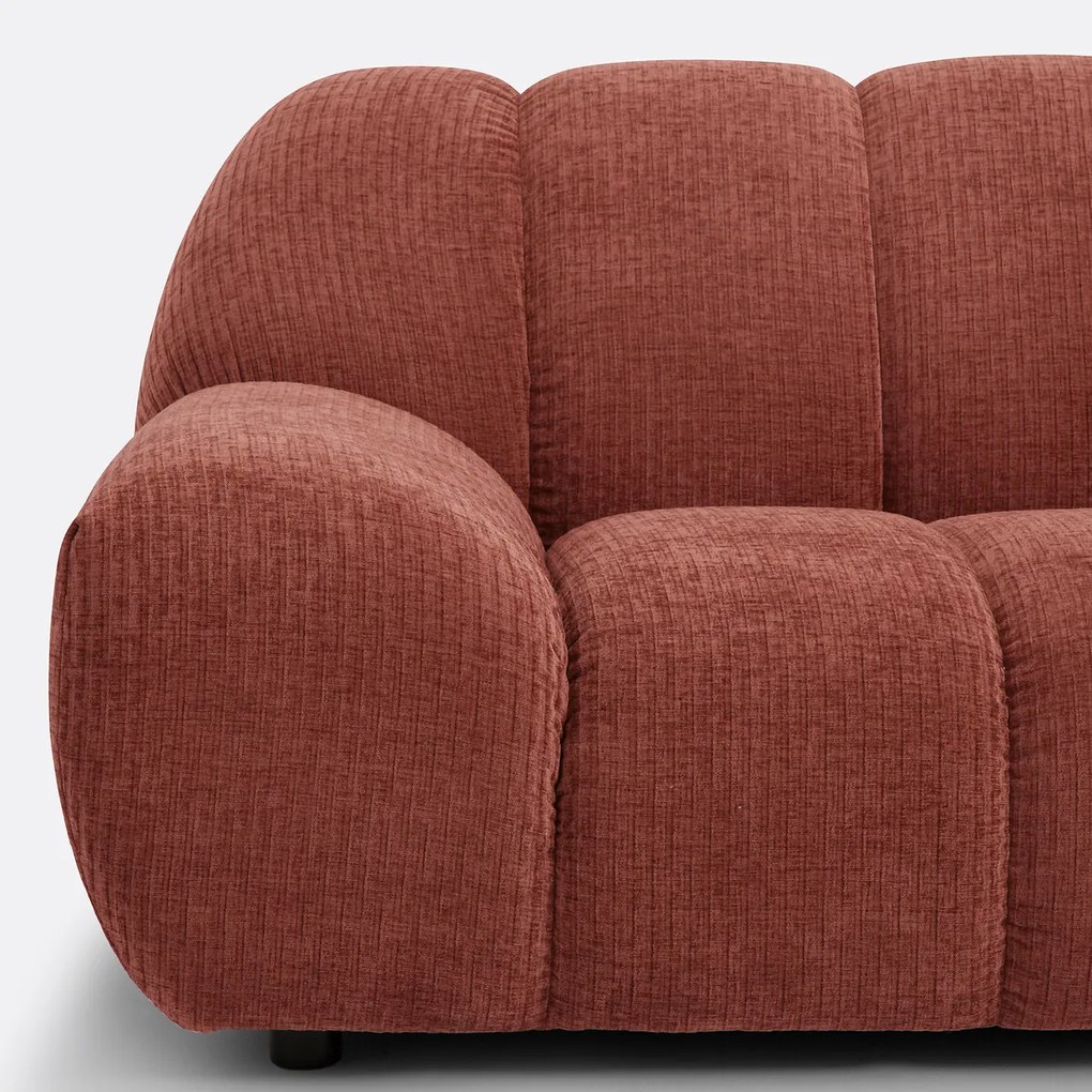 2-zitsbank van chenille fluweel met reliëf, Nuria