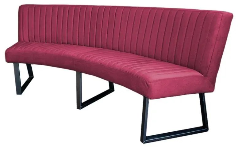 Eetkamerbank - Hengelo - stof Element fuchsia 19 - geschikt voor ovale tafel 240 cm