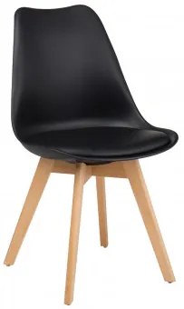 Set Van 4 Scandinavische Eetkamerstoelen Zwarte Koolstof - Sklum