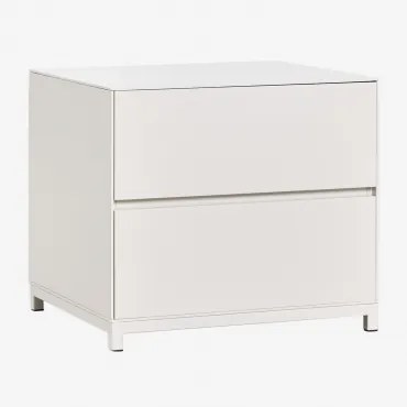 Kivora Mdf Nachtkastje 50x45 Cm Gardenia Wit - Sklum
