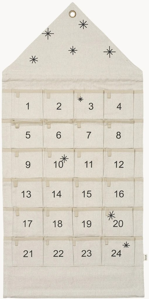 Katoenen adventskalender Star
