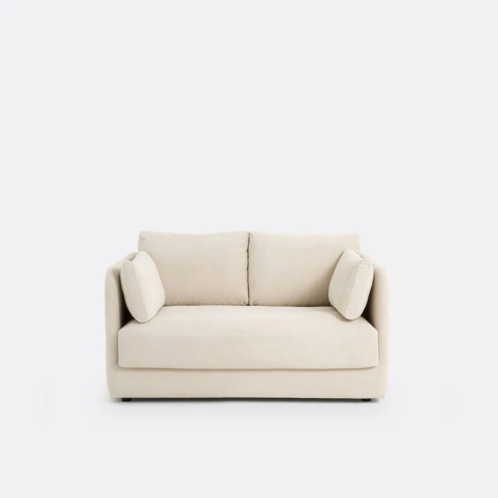 Sofa, compacte 2-zit, fluweel, Carmel