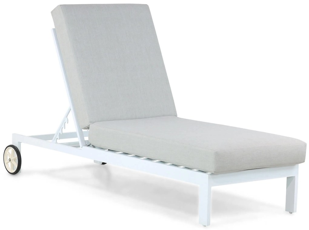 Santika Mulsanne Lounger Aluminium Wit