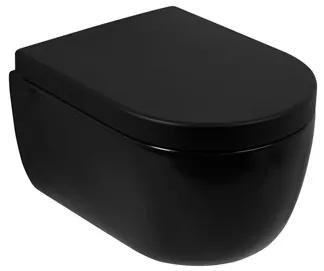 Plieger Kansas Compact randloos toilet met softclose & quick release zitting zwart mat