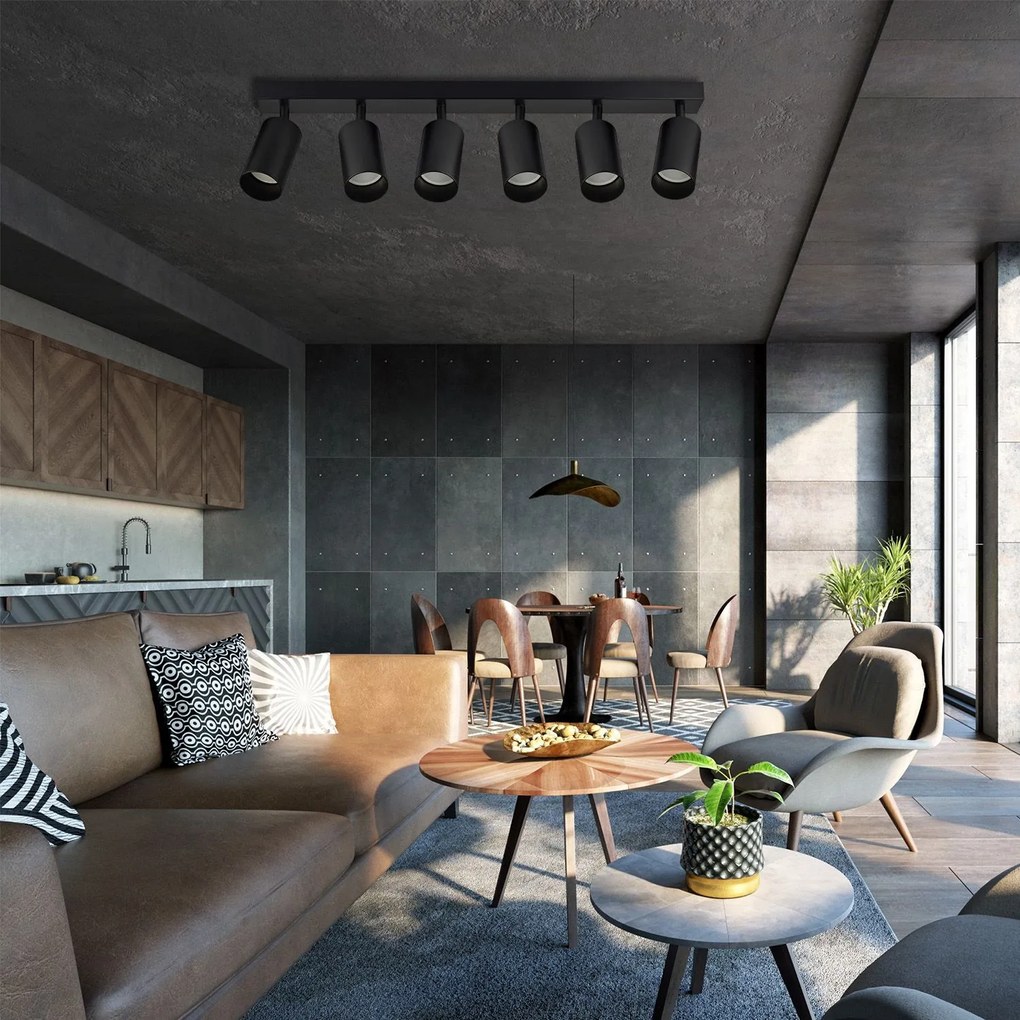 Spotlight Plafondlamp APP1242-6C Zwart