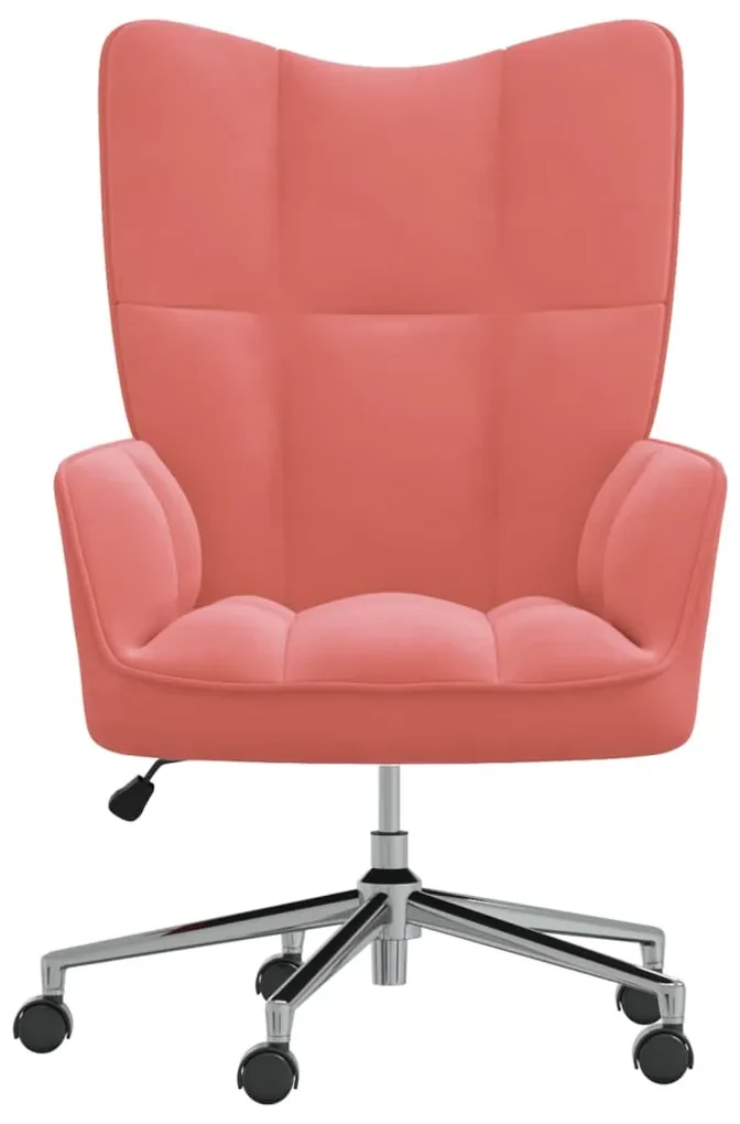 vidaXL Relaxstoel fluweel roze