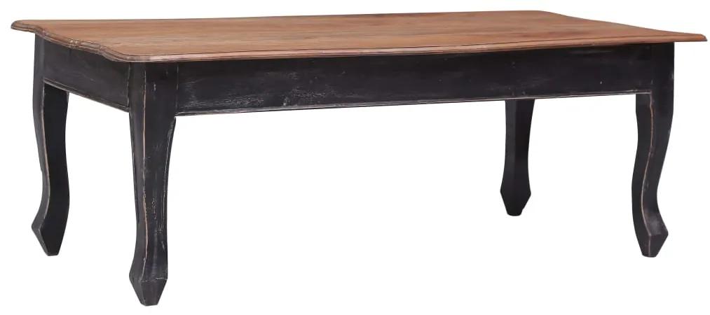vidaXL Salontafel 120x60x45 cm massief mahoniehout zwart
