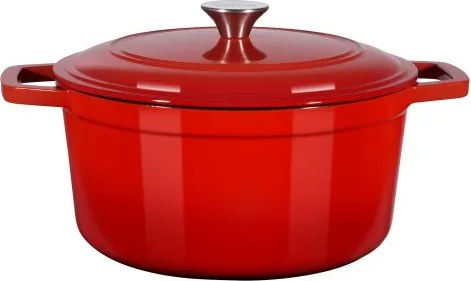 VEVOR geëmailleerde gietijzeren braadpan, 5,68 L braadpan voor het bakken van zuurdesembrood, robuuste kookpan met deksel en 2 handgrepen, geschikt tot 260 °C, vuurpot voor koken en frituren