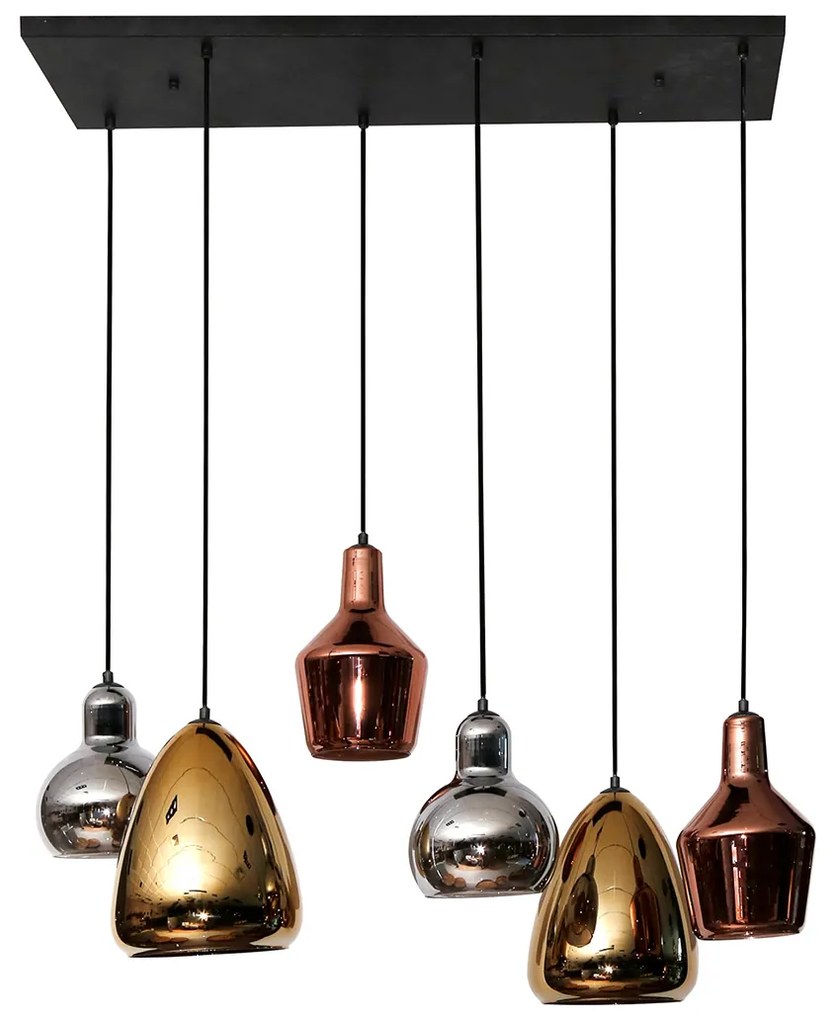 Eettafel Hanglamp Verchroomd Glas