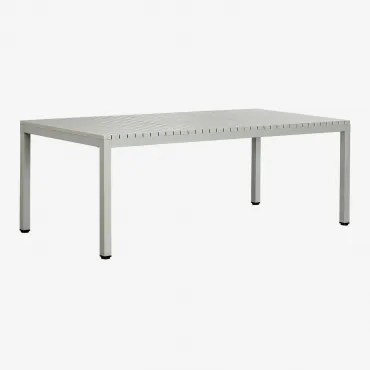Rechthoekige Tuintafel 210x100 Cm In Aluminium Marti Groen – Khaki - Sklum