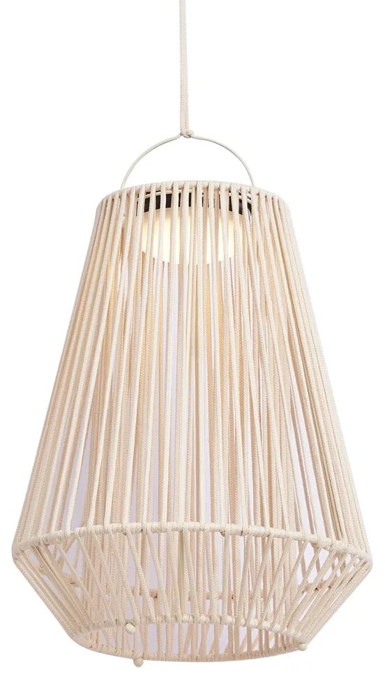 Bohemian tafellamp beige incl. LED 3-staps dimbaar IP54 solar oplaadbaar - Duca
