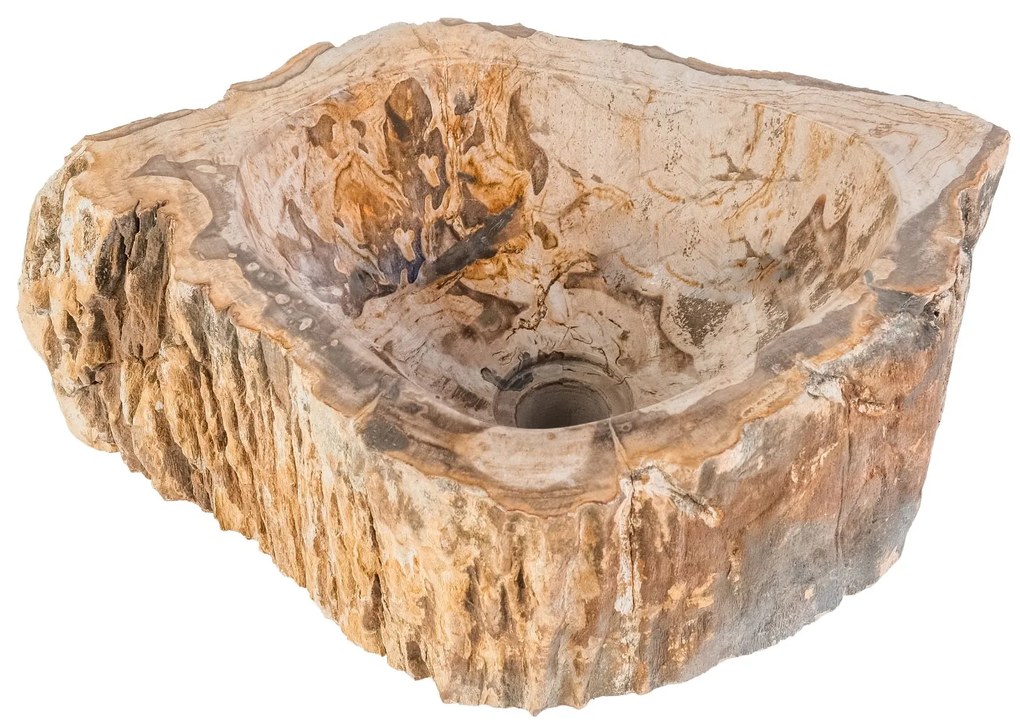 Sanigoods Sien waskom 30-35x15cm fossiel hout
