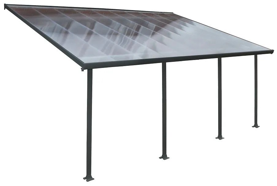 Feria Palram polycarbonaat terrasoverkapping - Canopia 3 x 6,1 m grijs