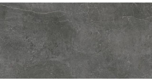 Baldocer Ceramica Zermatt wand- en vloertegel - 60x120cm - 9.5mm - Rechthoek - gerectificeerd - Marmerlook - Antraciet Mat SW07311791-2