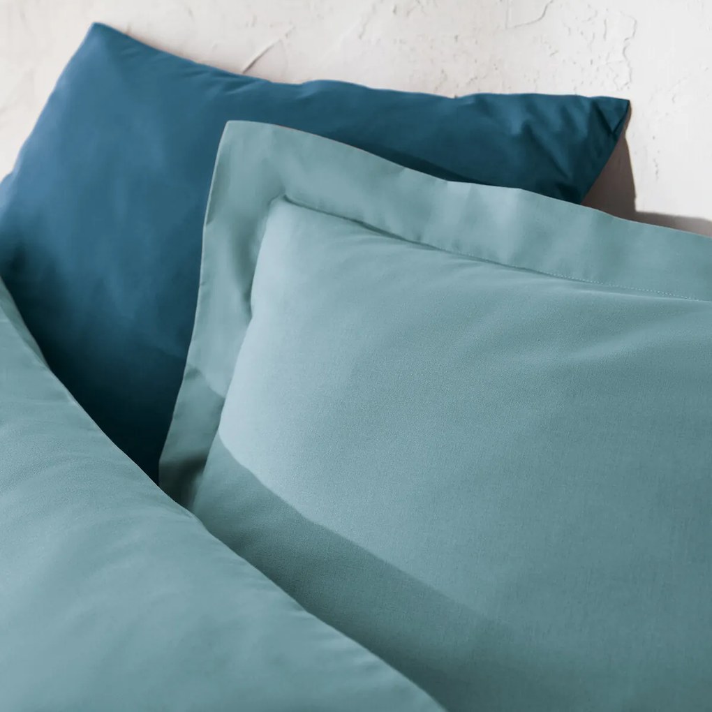 Dekbedovertrek met rits in effen katoen, Scénario