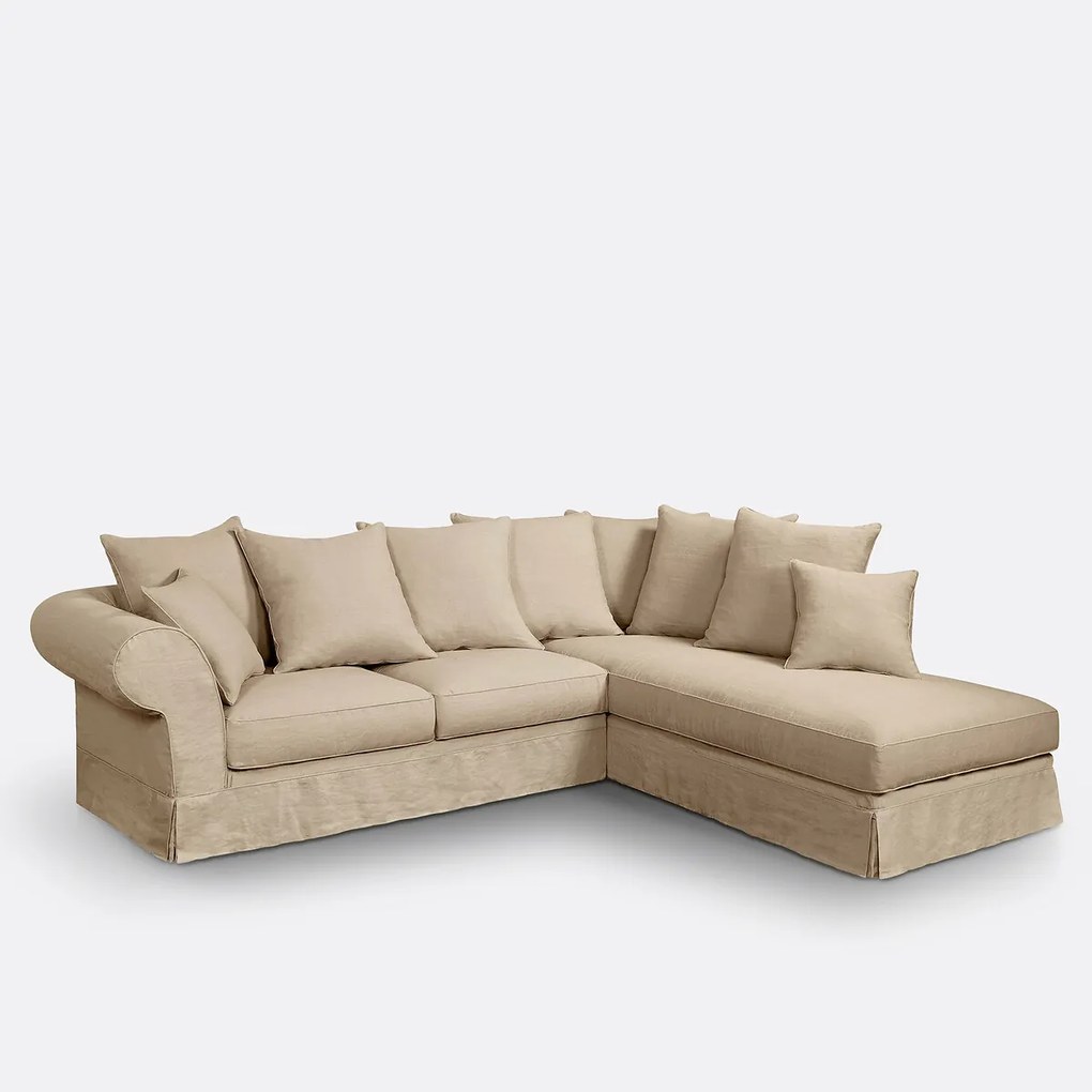 Hoekslaapbank Comfort Bultex® linnen, Adelia