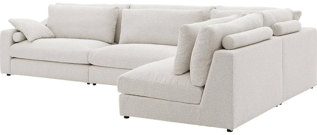 Goossens Hoekbank Odette beige, stof, 1,5-zits, stijlvol landelijk