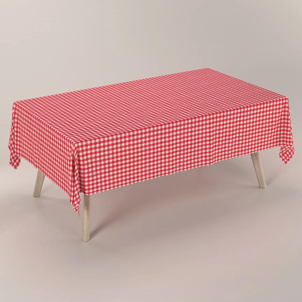 Dekoria Rechthoekig tafelkleed, rood-ecru, 130 x 210 cm