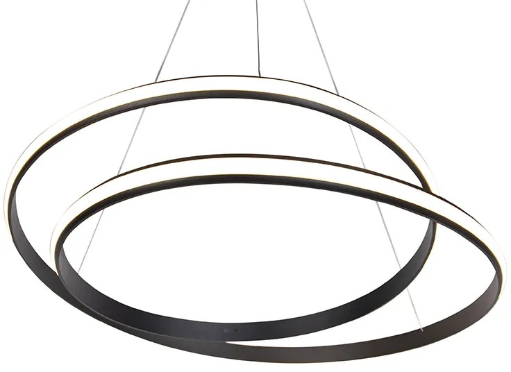 Moderne hanglamp zwart 74 cm incl. LED - Rowan