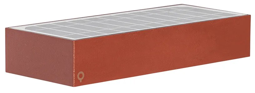 Buiten wandlamp rood met dimlicht en sensor op solar - Kayo