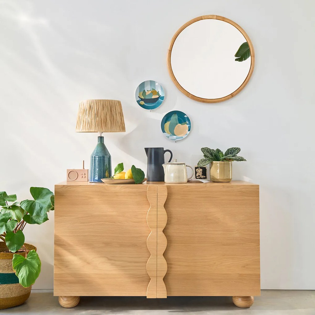 Ronde spiegel in rotanØ60 cm, Nogu