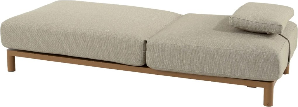 4 Seasons Outdoor Madeira Sunbed With Cushion And Head Support Amber Grijs