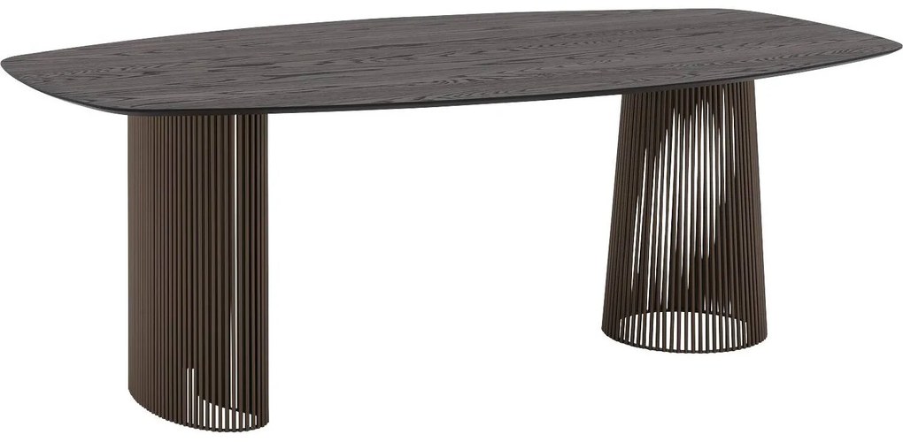 Goossens Excellent Eettafel Uniek, Semi ovaal 200 x 110 cm