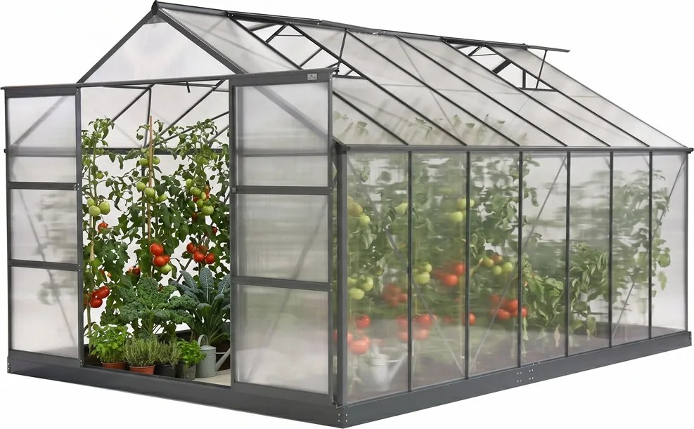Azalia aluminium serre 3,08 x 4,3 m CoverTech antraciet