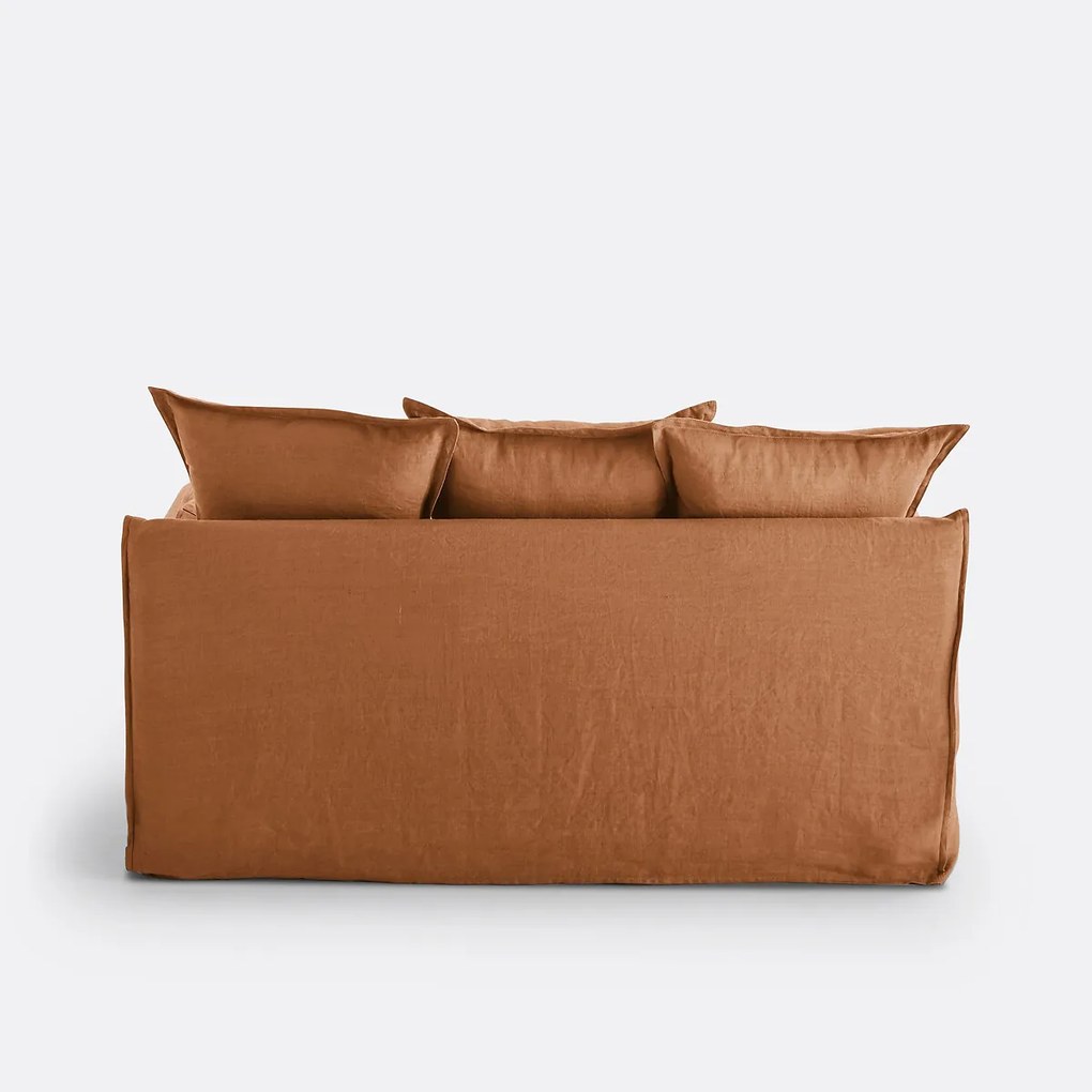 Bankhoes in gekreukt linnen Odna