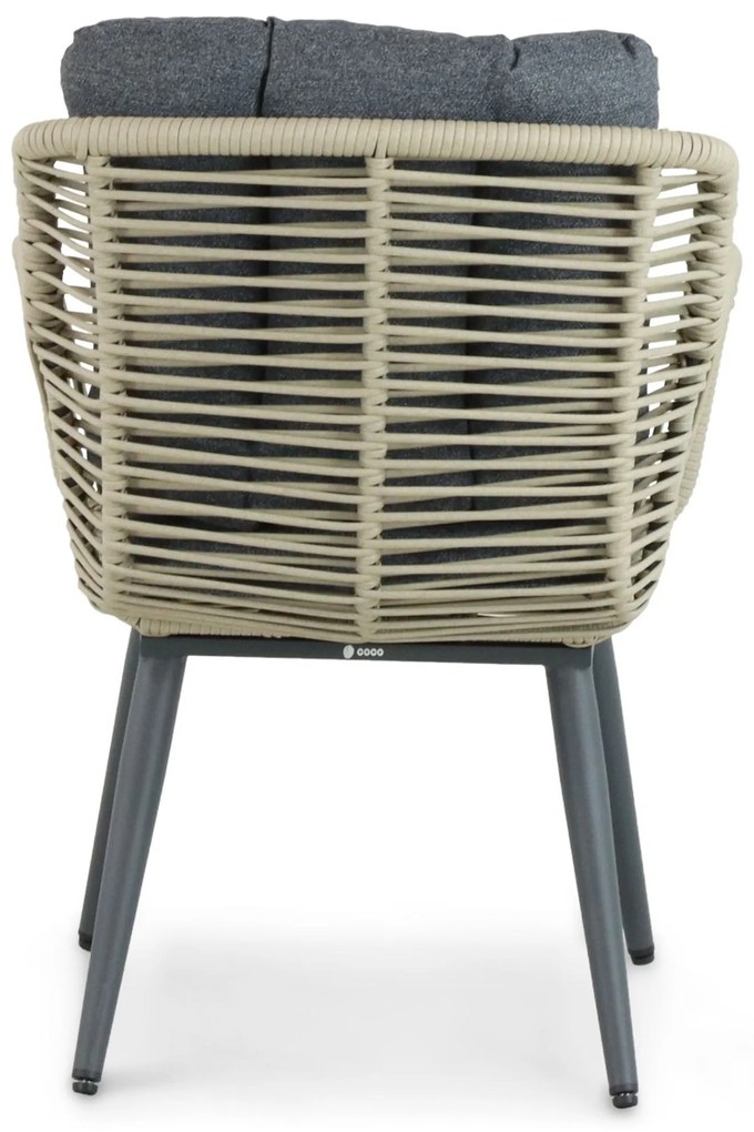 Tuinset 8 personen 300 cm Aluminium/wicker Grijs Coco Custa/Weave