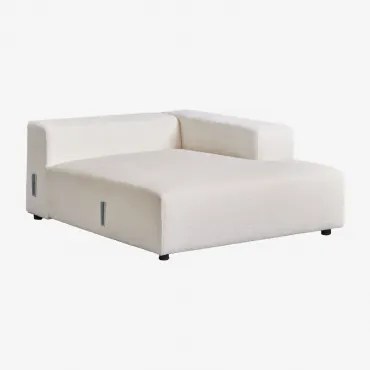 Rechter Chaise Longue Module Voor Modulaire Bank Bruna Bouclé Wit - Sklum