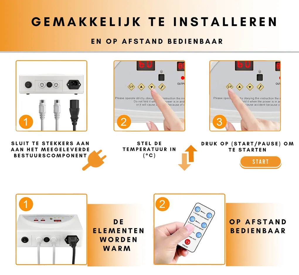 Niceey Infrarood Saunadeken - Elektrisch Warmte Deken - Grijs