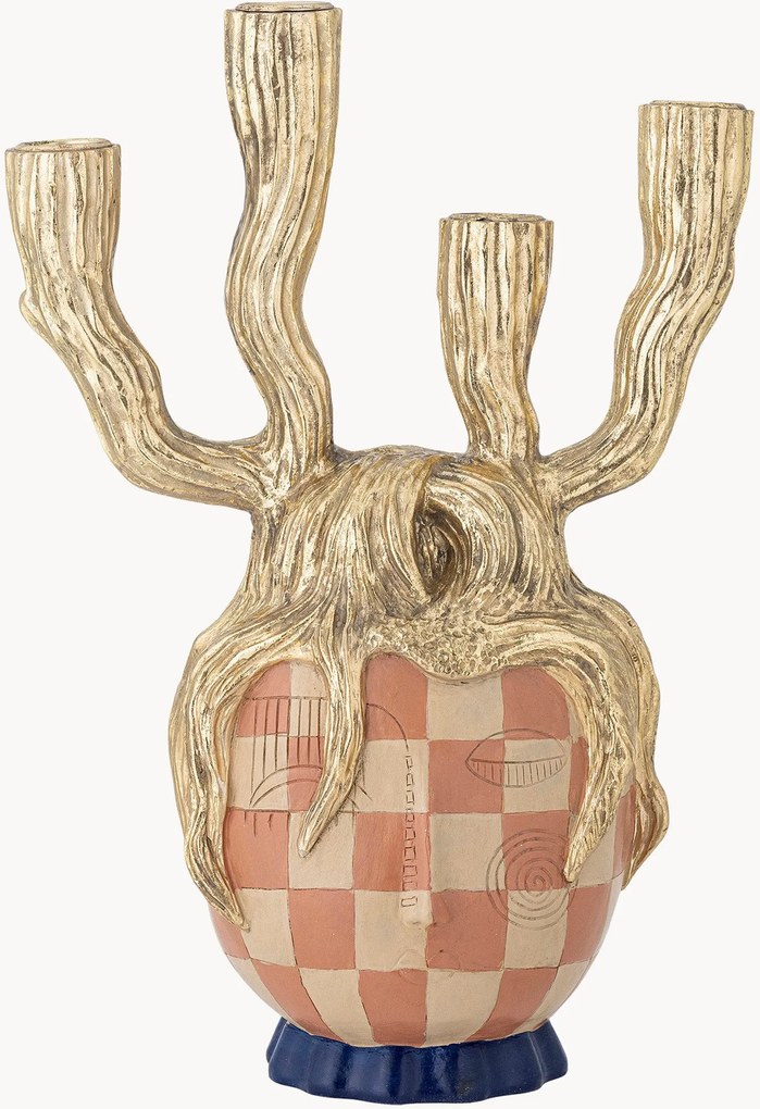 Handbeschilderde kaarshouder Medusa