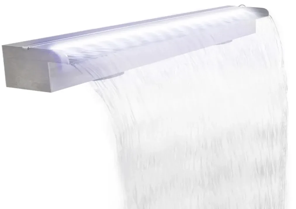 vidaXL Zwembadwaterval met LED's 110 cm roestvrij staal