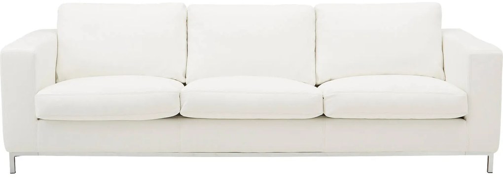 Goossens Excellent Bank Massimo wit, leer, 4-zits, urban industrieel