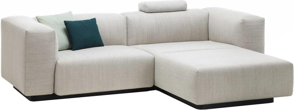 Vitra Soft Modular Sofa bank 2-zits met chaise longue R Maize 03