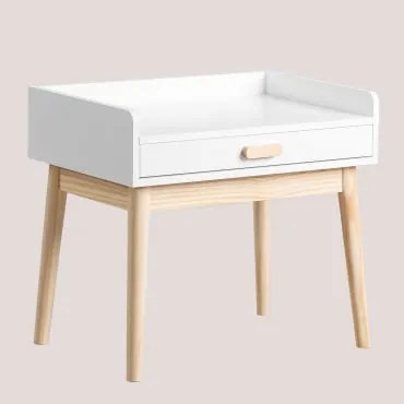 Tom Kids Bureau In Mdf En Grenenhout Wit - Sklum
