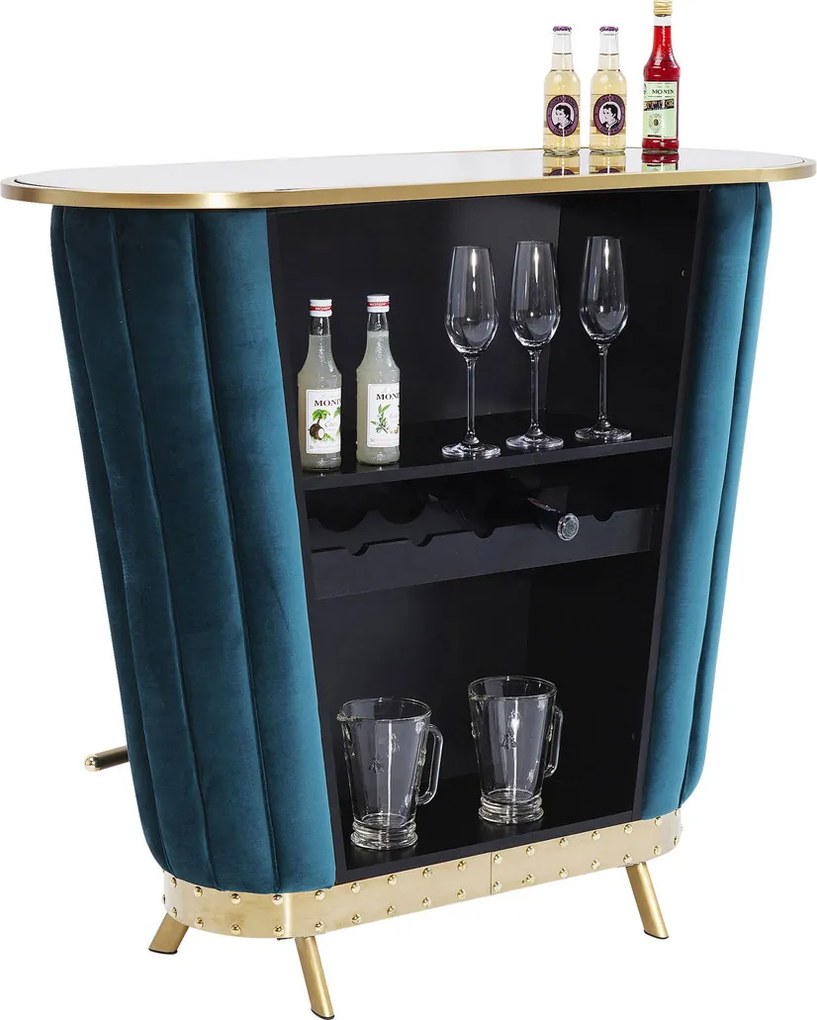 Huisbar Fluweel Blauw - 120 X 48cm.